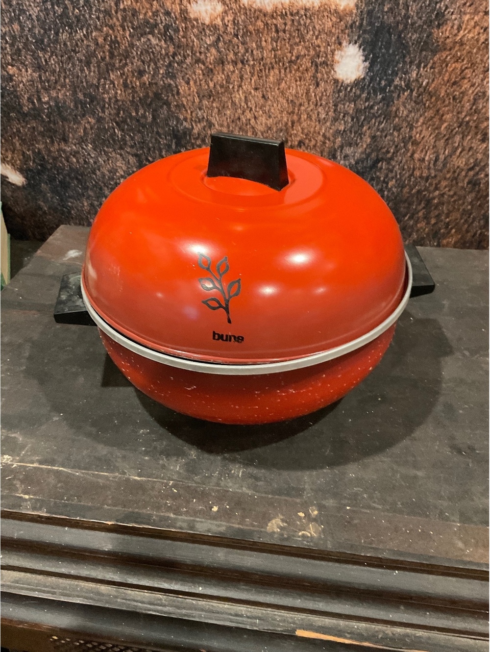 Vintage West Bend Red Serving Oven with Lid